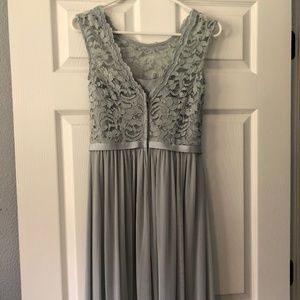 NWT Lace Dusty Blue Bridesmaid Dress